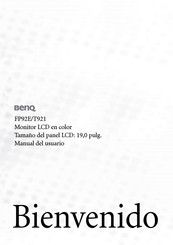 BenQ T921 Manual Del Usuario