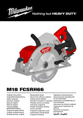 Milwaukee M18 FCSRH66 Manual Del Usuario