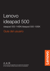 Lenovo ideapad 500 Serie Guia Del Usuario