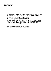 Sony VAIO Digital Studio PCV-RX64M Guia Del Usuario