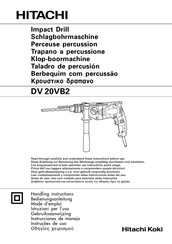 Hitachi Koki DV 20VB2 Instrucciones De Manejo