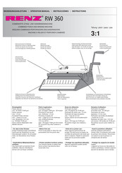 Renz RW 360 Instrucciones