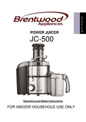 Brentwood Appliances JC-500 Instrucciones De Operación Y Seguridad