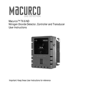 Macurco TX-6-ND User Instructions