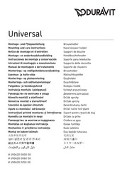 DURAVIT Universal Serie Instrucciones De Montaje Y Conservación