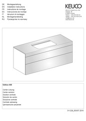 KEUCO Edition 400 31571 Serie Instrucciones De Montaje