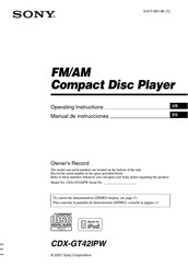 Sony CDX-GT42IPW Manual De Instrucciones
