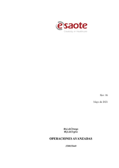 Esaote MyLabSigma Operaciones Avanzadas