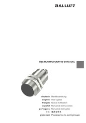 Balluff BES M30MH2-GNX10B-S04G-EXC Manual De Instrucciones