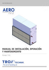 Trox Technik AERO TVX 116 Manual De Instalación, Operación Y Mantenimiento