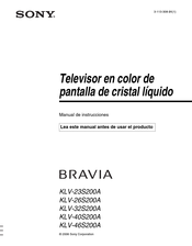 Sony KLV-26S200A Manual De Instrucciones