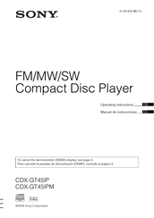 Sony CDX-GT45IPM Manual De Instrucciones