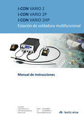 Kurtz Ersa i-CON VARIO 2HP Manual De Instrucciones