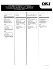 Oki Microline 395C Información Sobre Seguridad, Garantía, Y Regulaciones