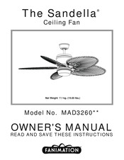 Fanimation The Sandella MAD3260 Serie Manual De Propietario