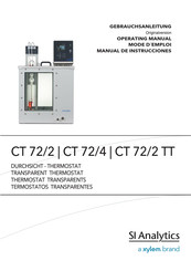 Xylem SI Analytics CT 72/4 Manual De Instrucciones