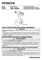 Hitachi Koki WH14DM Manual De Instrucciones