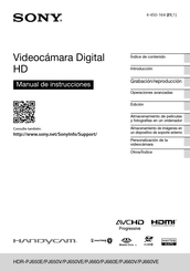 Sony HDR Serie Manual De Instrucciones