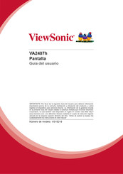 ViewSonic VA2407h Guia Del Usuario