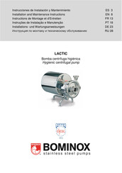 Bominox LACTIC Serie Instrucciones De Instalación Y Mantenimiento