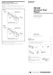 Sony CDX-3700 Instalación / Conexiones