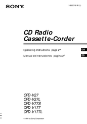 Sony CFD-V27 Manual De Instrucciones
