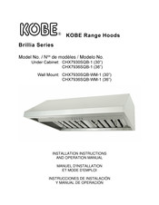 KOBE CHX7936SQB-WM-1 Instrucciones De Instalación Y Manual De Operación