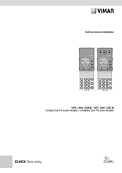 Vimar ELVOX 13A4.B Instrucciones Instalador