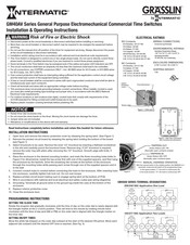 Intermatic GM40AV Serie Instrucciones De Instalación Y  Operación