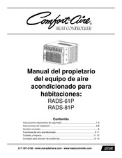 COMFORT-AIRE RADS-61P Manual Del Propietário