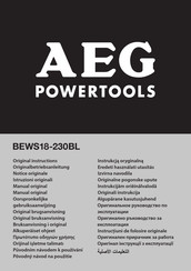 AEG BEWS18-230BL Manual Original