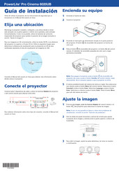 Epson PowerLite Pro Cinema 6020UB Guia De Instalacion