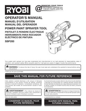 Ryobi SSP200 Manual Del Operador