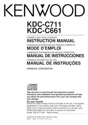 Kenwood KDC-C661 Manual De Instrucciones