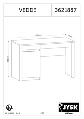 JYSK VEDDE 3621887 Manual De Instrucciones