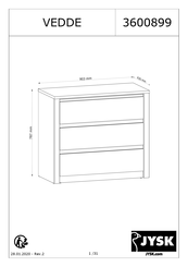 JYSK VEDDE 3600899 Manual De Instrucciones