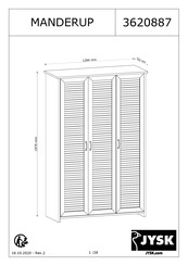 JYSK MANDERUP 3620887 Manual De Instrucciones