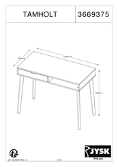 JYSK TAMHOLT 3669375 Manual De Instrucciones