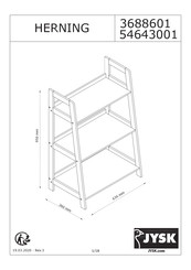 JYSK HERNING 54643001 Manual De Instrucciones