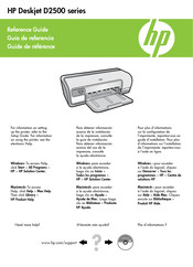 HP Deskjet D2500 Serie Guía De Referencia