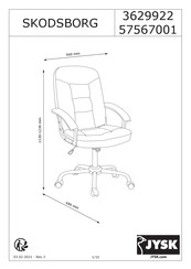 JYSK SKODSBORG 3629922 Manual De Instrucciones