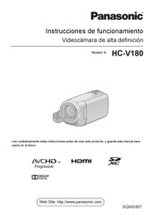 Panasonic HC-V180 Instrucciones De Funcionamiento