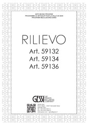 Gessi RILIEVO 59134 Manual Del Usuario