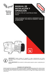 IUSA Leo AJm45 Manual De Instalación Y Operación