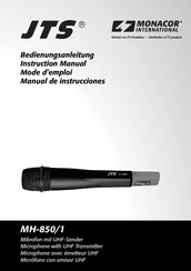 Monacor JTS MH-850/1 Manual De Instrucciones