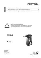 Festool C 18 Li Manual De Instrucciones Original