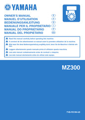 Yamaha MZ300 Manual Del Propietário