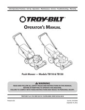 Troy-Bilt TB130 Manual Del Operador