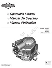 Briggs & Stratton 400000 Manual Del Operario