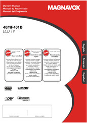 Magnavox 40MF401B Manual Del Propietário